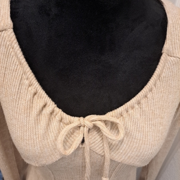 Wild Fable Heathered Cream Mini Dress  Size M - Picture 2 of 7